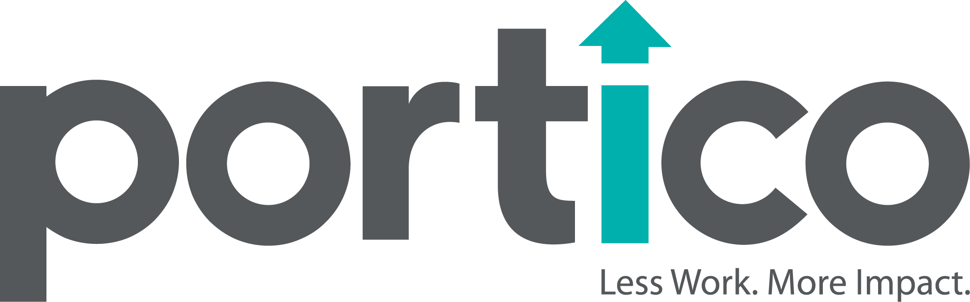 Portico Less Work Logo